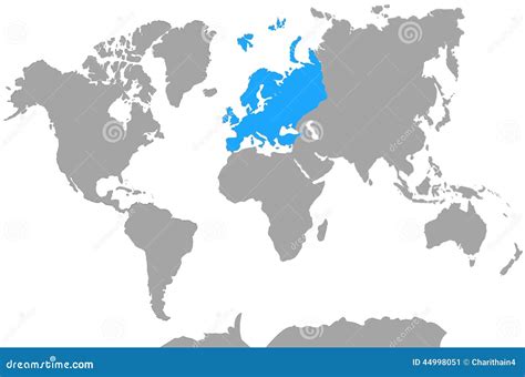 Point Culminant De L'Europe De La Carte Du Monde De Continents Illustration Stock - Illustration ...