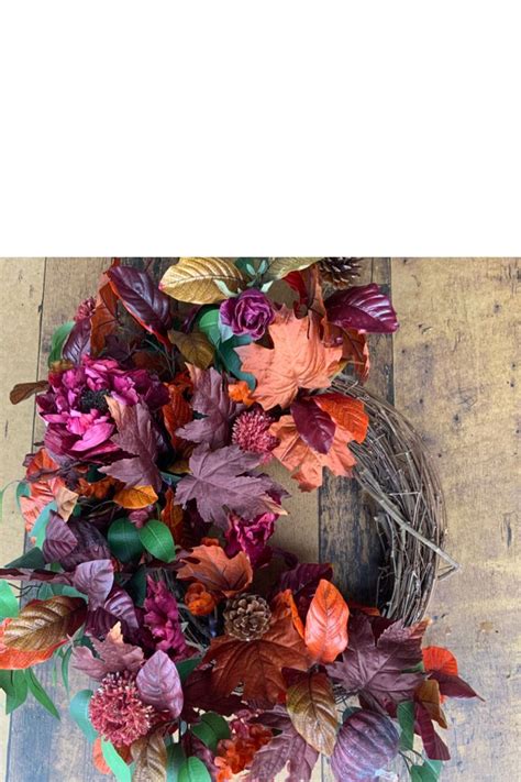 Autumn Leaves Wreath | Wreaths, Fall wreaths, Leaf wreath