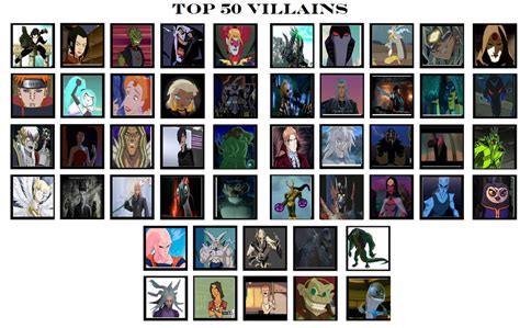 top 50 villains by Dragonprince18 on DeviantArt