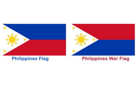 The Philippines’ flag turned upside down means that the country at war ...