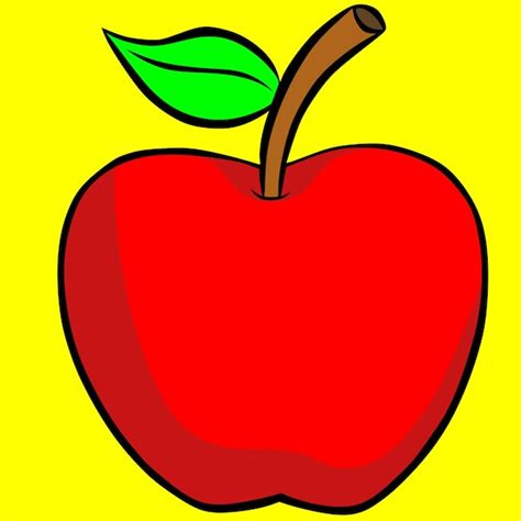 Premium Vector | Fresh apple fruit cartoon drawing art sketch design