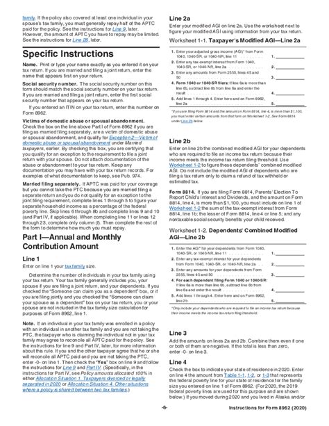 Tax Form 8962 Printable