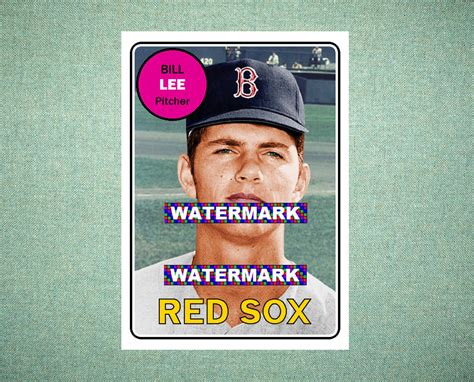 Bill Lee Boston Red Sox Custom Baseball Card 1969 Style - Etsy