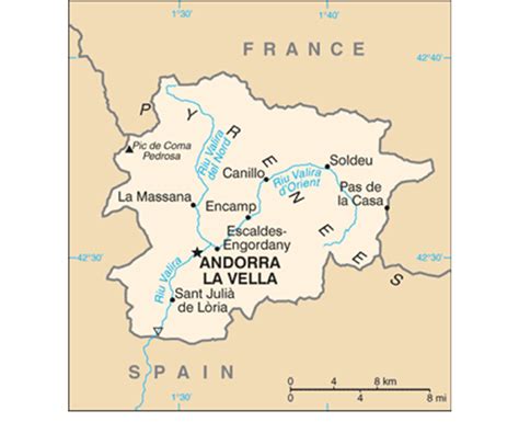 Map of the Principality of Andorra | Download Scientific Diagram