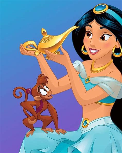 Jasmine, Abu & Magic Lamp | Disney princess villains, Disney princess pictures, Princess jasmine