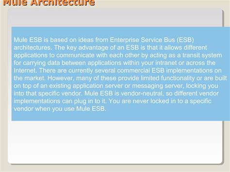 Mule esb-architecture | PPT