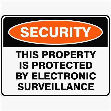 THIS PROPERTY IS PROTECTED BY ELECTRONIC SURVEILLANCE | Buy Now | Discount Safety Signs Australia