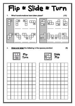 Flip, Slide and Turn - Assessment by Kimberly's Corner | TpT