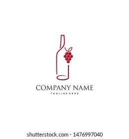 Wine White Bottle Logo Design Vector Stock Vector (Royalty Free ...