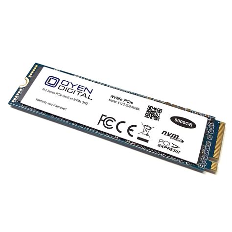 Oyen Digital: Oyen Digital 8TB M.2 2280 NVMe PCIe 3D QLC SSD