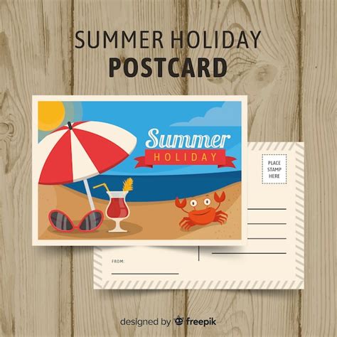 Holiday postcard Vector | Free Download