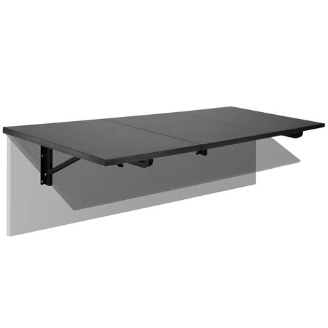 Mount-It! Heavy Duty Drop Down Table | Wall Mounted Drop Leaf Tables | Rectangle | Black ...