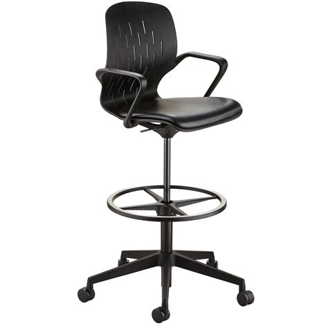 Safco Shell Extended Height Desk Chair, Black | Grand & Toy