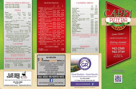 Capri Pizza | Fasprint Menus