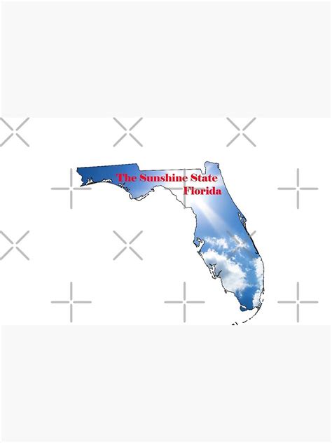 "Florida Map with State Nickname: The Sunshine State" Art Print for Sale by Havocgirl | Redbubble