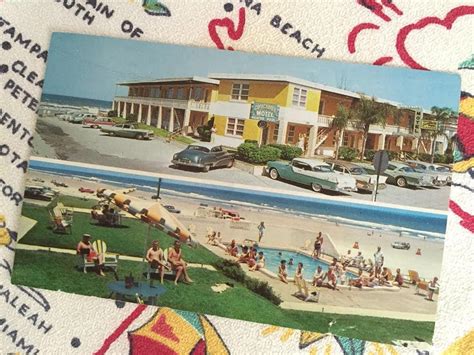 Vintage Daytona Beach Florida postcard Copacabana Motel old