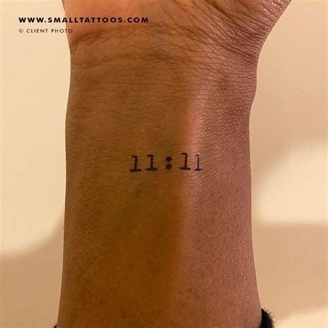 11:11 Angel Number Temporary Tattoo (Set of 3) – Small Tattoos