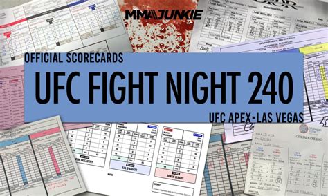 UFC Fight Night 240: Official scorecards from Las Vegas