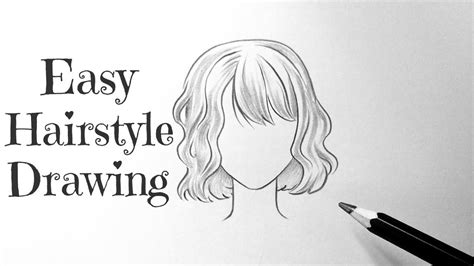 How to draw a girl hair/hairstyles easy Drawing cute hairs/hairstyle ...