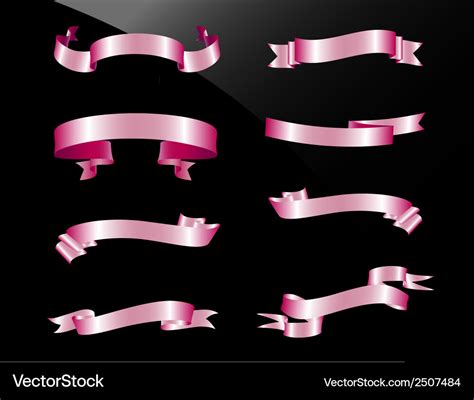 Pink ribbon Royalty Free Vector Image - VectorStock