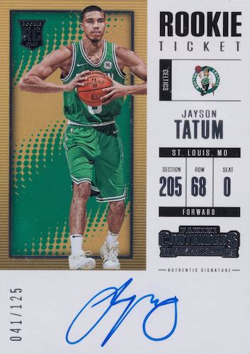 Jayson Tatum Rookie Card Guide, Top RC List, Best Autographs