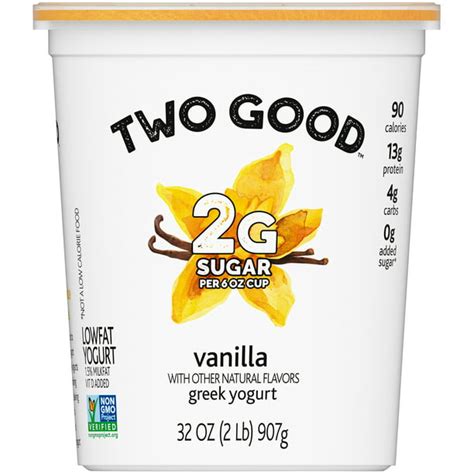 Two Good Lowfat Lower Sugar Vanilla Greek Yogurt, 32 Oz. - Walmart.com - Walmart.com