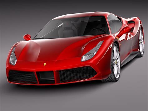 Ferrari 488 GTB 2016 3D Model MAX OBJ 3DS FBX C4D LWO LW LWS | CGTrader.com