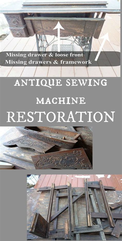 Antique Treadle Sewing Machine Cabinet Repair and Upcycle | Sewing machine cabinet, Antique ...