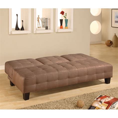 Light Brown Armless Convertible Sofa Bed Coaster Furniture | FurniturePick