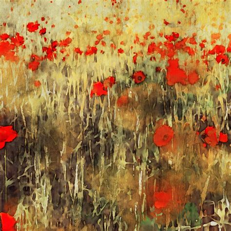 Poppy Field Watercolor Painting Printable Wall Art Original - Etsy