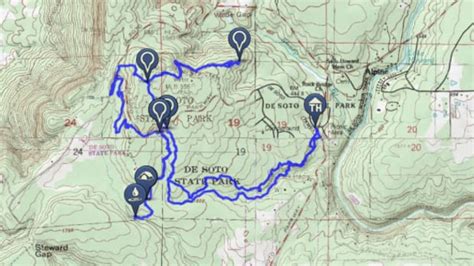 Cheaha State Park Trail Map - Printable Map