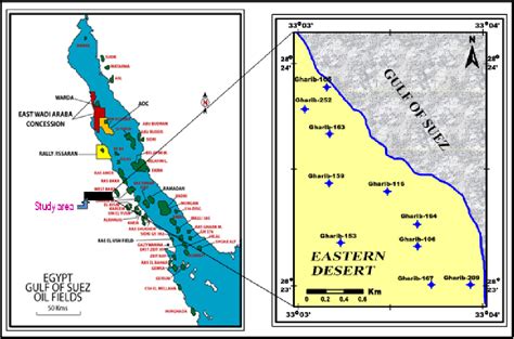 Location Map Of Egypts Oil Fields In The Gulf Of Suez Download | Images ...