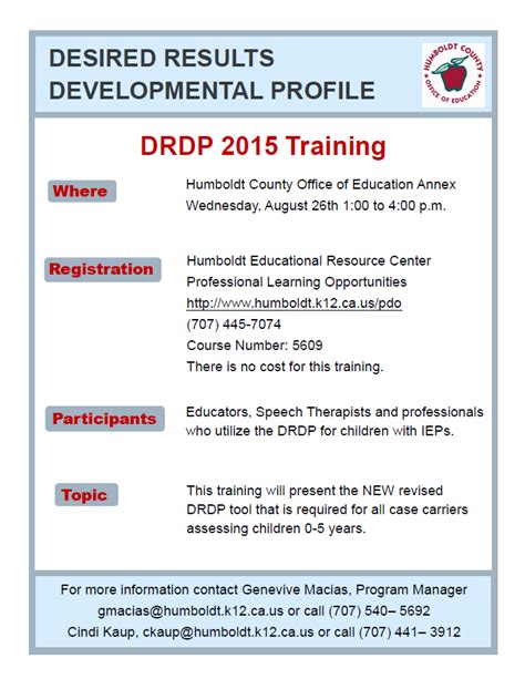 DRDP 2015 Training | My HCOE