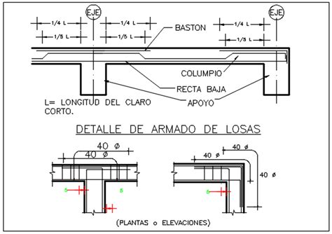 Beam section plan detail dwg file - Cadbull