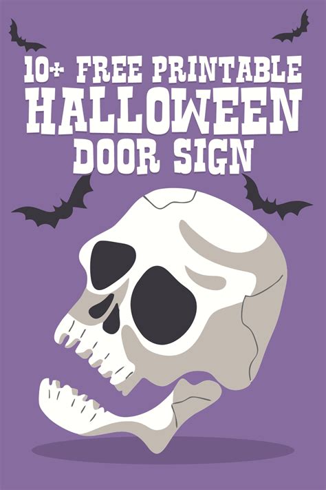 Halloween Door Sign - 15 Free PDF Printables | Printablee