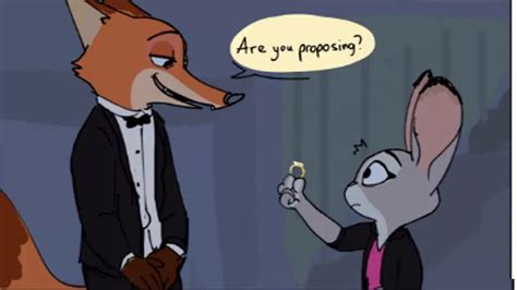 Nick x Judy #4 Nick's romantic marriage Zootopia Comic English - YouTube