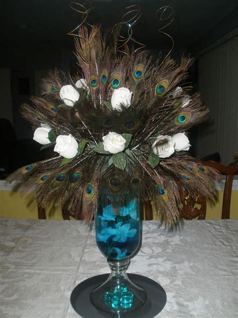 Peacock Feather Centerpiece | Raji Creations