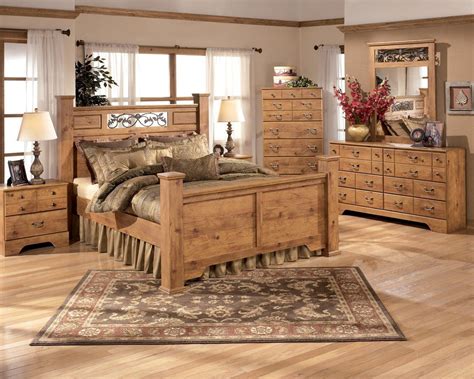 rustic interior design ideas : Rustic bedroom furniture from Ashley Bittersweet 4-Piece Bedroom ...