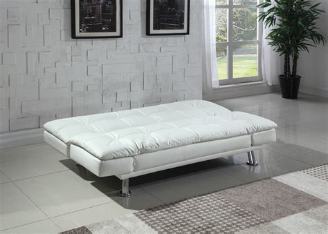 Coaster Dilleston Contemporary Sleeper Sofa Bed in White - DealBeds.com