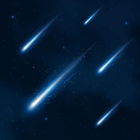 Premium Vector | Comet shower in the starry sky. Comet in space, cosmos ...