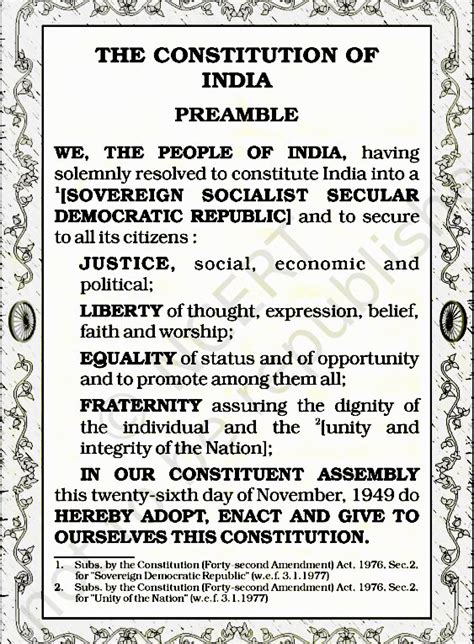 Preamble to the Indian Constitution – SA IAS ACADEMY