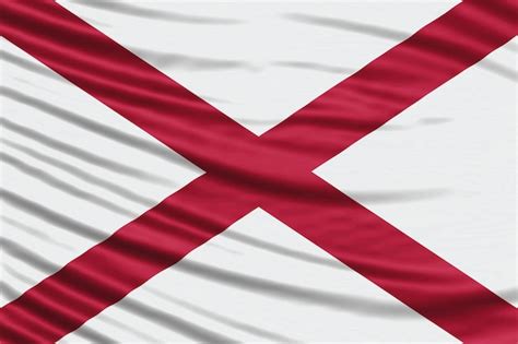 Premium Photo | Alabama state flag wave close up, alabama flag background