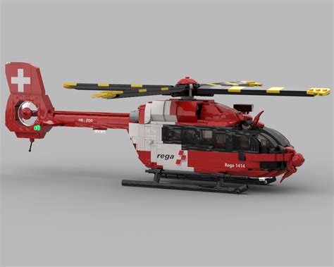 LEGO MOC Airbus Helicopters Eurocopter H145 - Swiss rega1414 paintjob by SpeedHunCreations ...