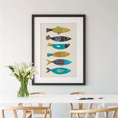 Fish Print Wall Art Fish Wall Art Print Fish Wall Art | Etsy