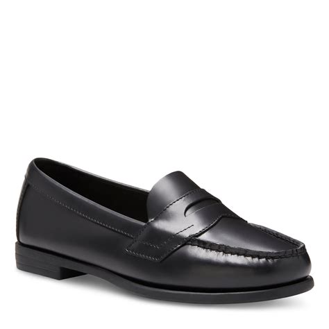 Black Penny Loafers For Women