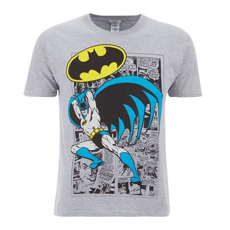 DC Comics Men's Batman Comic Strip T-Shirt - Grey Merchandise | Zavvi