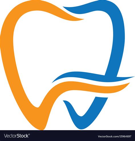 Abstract tooth dental logo Royalty Free Vector Image