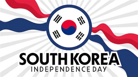 Premium Vector | South korea national day with south korean flag