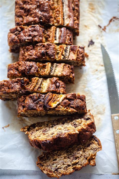 Vegan Chocolate Chip Banana Bread - Vibrant plate