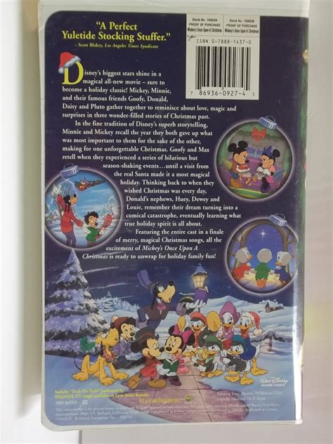 Mickey's Once Upon A Christmas(Used VHS)Animated 70 minutes CC ...